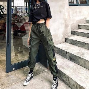pantalon cargo femme streetwear 877